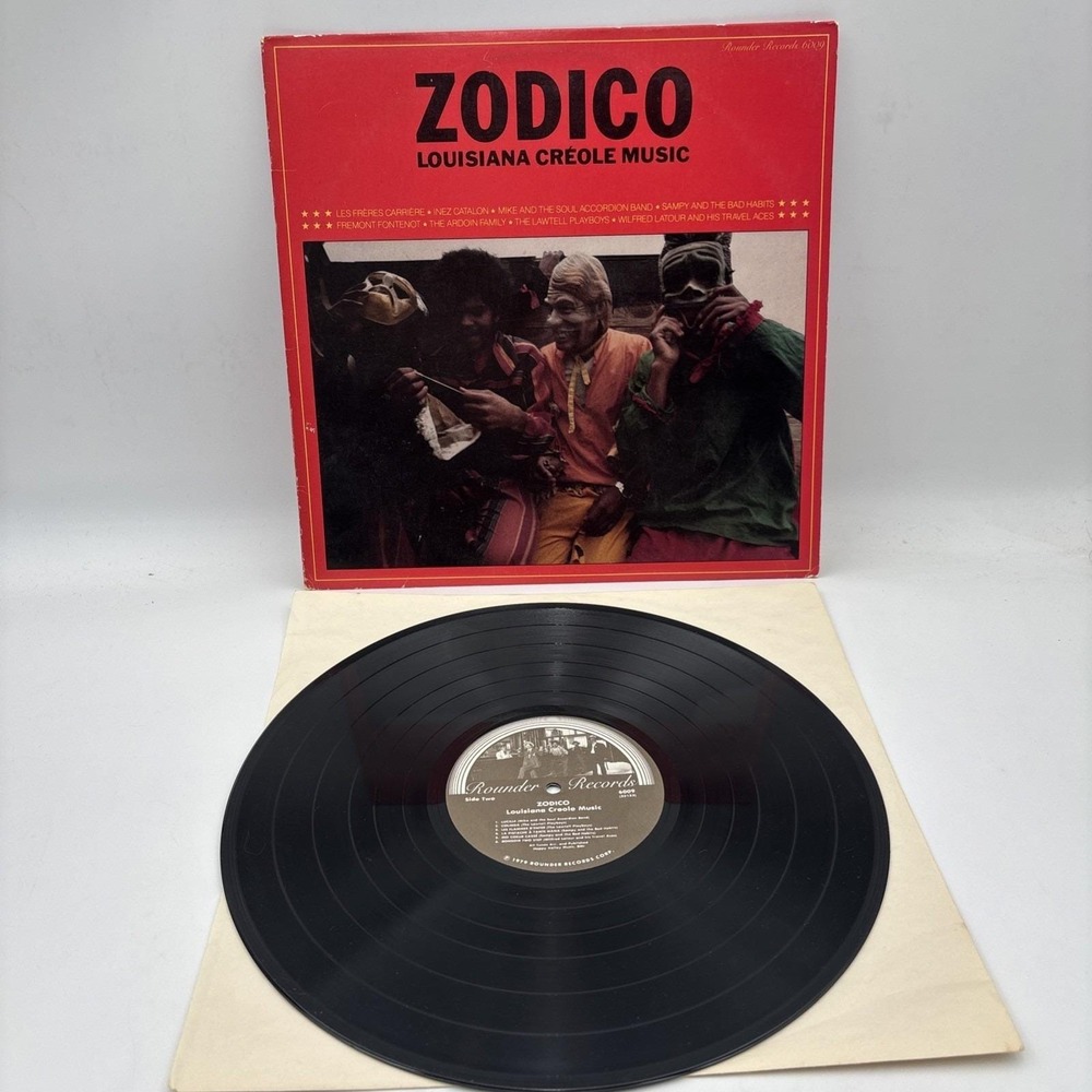Zodico, louisiana creole music ROUNDER 12" LP‎ 33 RPM VG+ W/Booklet